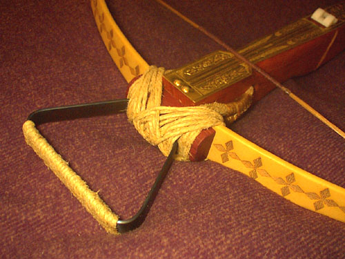 Close up of laced Bridle